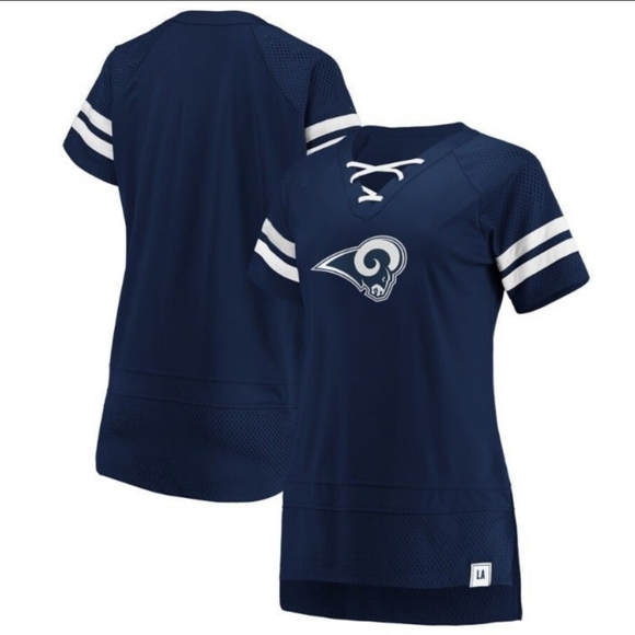 Fanatics  NFL Los Angeles Rams Women’s  Jersey  Graphic Logo  Blue  Size M - Picture 2 of 10